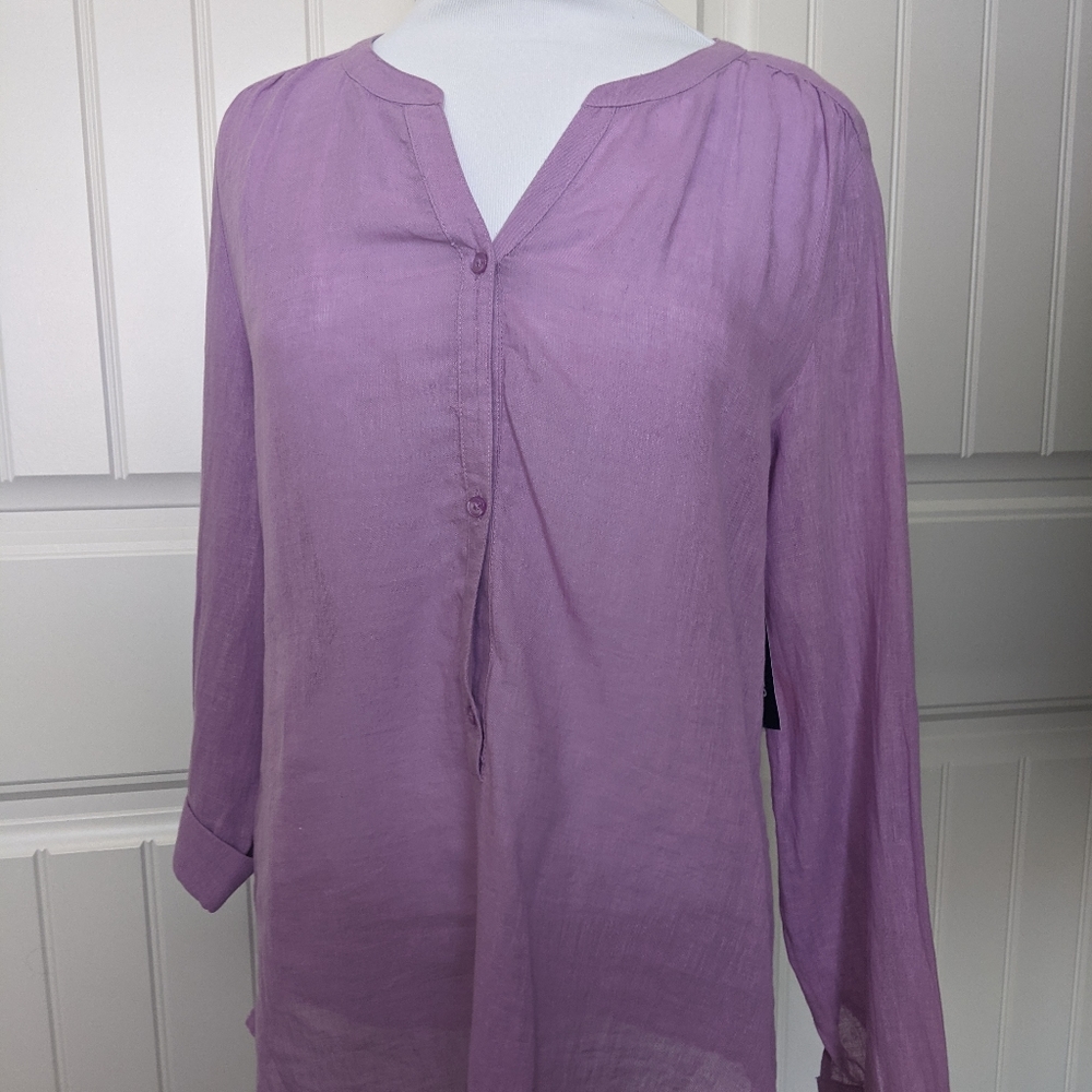 Old Navy Women's Blouse Purple NWT Size Large Line